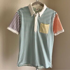 Uniqlo x Michael Bastian Multicolor Striped Polo Shirt Sz L